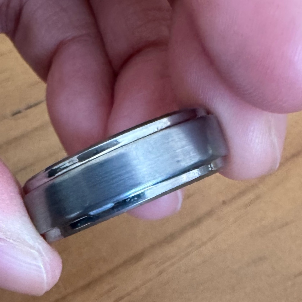 Tungsten Silver Metal Ring Band